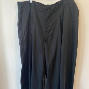 Lane Bryant Black Pleated front Wide leg crop pants, size 18/20